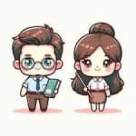 Female and Male Teacher